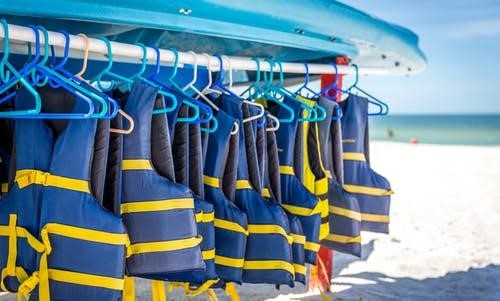 Blue Life Jackets for Kayaks
